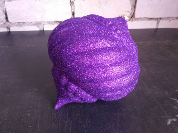 Украшение для больших елок "Юла" 20см, парча разных цветов